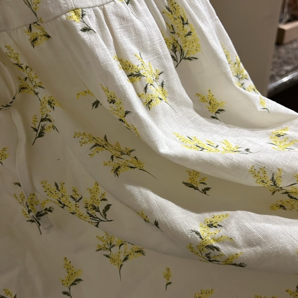 H&M Linen Blend Puff Sleeve Dress - Picture 4 of 4